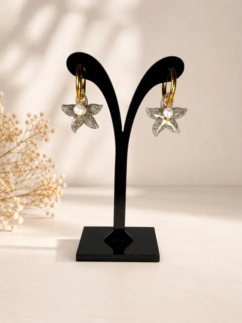 Aros Estrella de Mar Arena Dorado, aros hechos a mano – Karivé Joyas